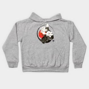 White Lotus Enso Zen Circle Kids Hoodie